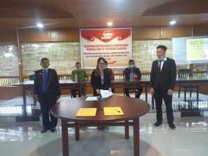 Laksanakan Pelantikan PKD, Panwascam Talawaan Terapkan Social Distancing