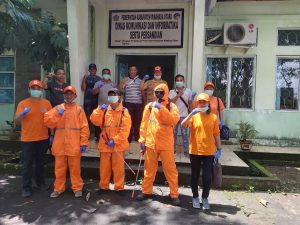 Penyemprotan Disinfektan Dilokasi Penting Wilayah Minut