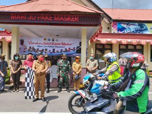 Polres Minut Bersama Instansi Terkait Lakukan Gerakan Sulut Sejuta Masker