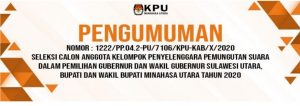 KPU Minut Buka Pendaftaran KPPS