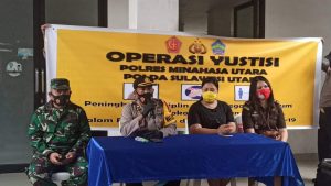 Bersama Instansi Terkait, Polres Minut Sosialisasikan Perbup No. 45 Tahun 2020