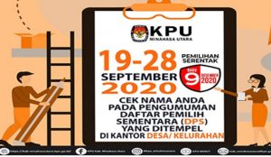KPU Minut Imbau Warga Cek Daftar Pemilihan Sementara Di Kantor Desa