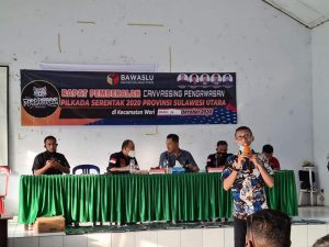 Tingkatkan Kapasitas Panwas Desa, Bawaslu Minut Turun langsung Beri Penguatan