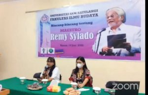 Bincang Bersama Maestro Berdarah Minahasa, Remi Sylado di FIB Unsrat