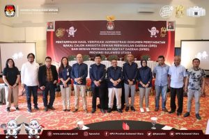 KPU Sulut Serahkan Dokumen Hasil Vermin Bacaleg DPRD Sulut dan Balon DPD