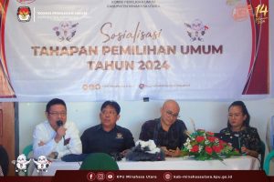 Lumanauw Buka Sosialisasi Tahapan Pemilu 2024 di Desa Kolongan Tetempangan