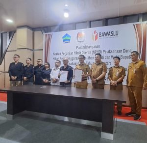 Pertama di Sulut, KPU Minut dan Bupati Tandatangani NPHD Pilkada 2024