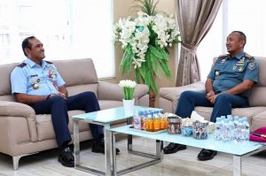 Jalin Silaturahmi, Danlanud Sam Ratulangi Terima Kunjungan Dansatdik 4 Kodiklatal