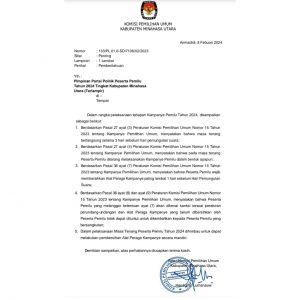 KPU Minut Terbitkan Surat Pemberisihan APK Jelang Masa Tenang