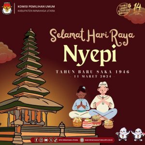 Jajaran KPU Minut Ucapkan Selamat Hari Raya Nyepi