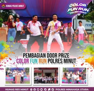Colour Fun Run Polres Minut Jalin Keakraban