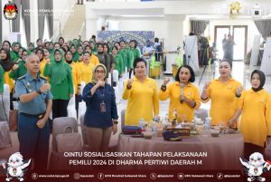 Bertemu Dharma Pertiwi Daerah M, Ointu Sosialisasikan Tahapan Pelaksanaan Pemilu 2024