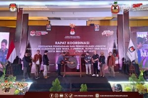 Komisioner KPU Minut Hadiri Rapat Koordinasi Persiapan Pengadaan dan Pengelolaan Logistik Pilkada 2024