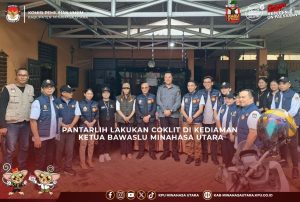 Petugas Coklit Kunjungi Kediaman Ketua Bawaslu Minut