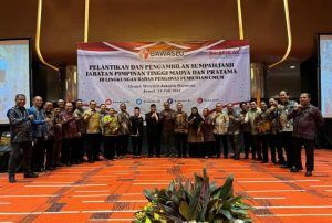 Aldrin Christian Hadiri Pelantikan Pimpinan Tinggi Madya dan Pratama di Lingkungan Bawaslu