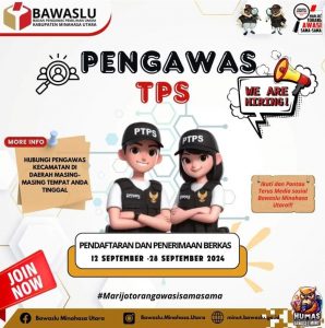 Bawaslu Minut Buka Rekrutmen PTPS Pilkada Serentak 2024