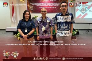 KPU Minut Hadiri Rakor Persiapan Pembentukkan KPPS Pikada 2024 Tingkat Provinsi