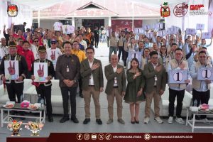 KPU Minut Gelar Rapat Pleno Terbuka Pengundian dan Penetapan Nomor Urut Paslon Bupati–Wakil Bupati Minut 2024