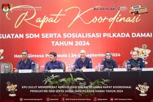 KPU Sulut Menggelar Rapat Koordinasi Penguatan SDM serta Sosialisasi Pilkada Damai Tahun 2024