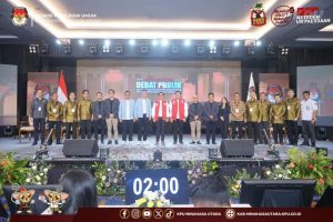 DEBAT PUBLIK KETIGA PASANGAN CALON BUPATI DAN WAKIL BUPATI KABUPATEN MINAHASA UTARA TAHUN 2024, SUKSES DIGELAR