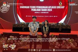 Komisioner KPU Minut,Ireine Buyung Mengikuti Bimtek Penggunaan Sirekap di Jakarta