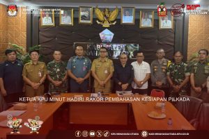 KETUA KPU MINUT HADIRI RAKOR PEMBAHASAN KESIAPAN PILKADA