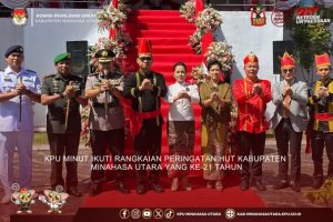 KPU MINUT IKUTI RANGKAIAN PERINGATAN HUT KABUPATEN MINAHASA UTARA YANG KE-21 TAHUN