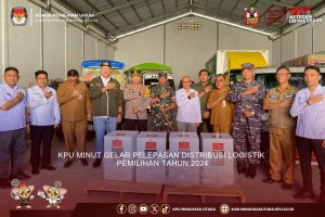 KPU MINUT GELAR PELEPASAN DISTRIBUSI LOGISTIK PEMILIHAN TAHUN 2024