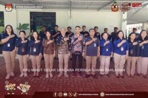KPU MINUT GELAR UPACARA PERINGATI HARI PAHLAWAN
