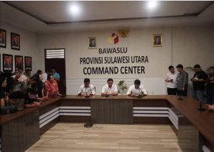 Konferensi Pers Proses Penanganan Pelanggaran Menuju Hari Pemilihan Serentak Rabu, 27 November 2024 oleh Bawaslu Sulut