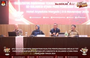 Tingkatkan Kualitas Penyelenggara, KPU Sulut Lakukan Program TOT Fasilitator Bimtek KPPS se-Sulut