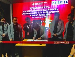 Tepat Pukul 23.59 Wita, KPU Manado Resmi Menutup Pendaftaran Calon Wali Kota dan Wakil Wali Kota Pilkada 2024